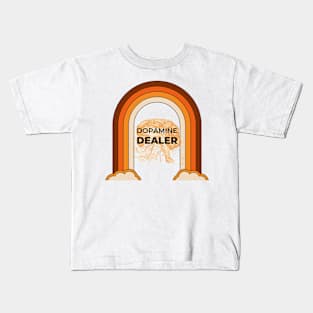 Dopamine Dealer (retro rainbow) Kids T-Shirt